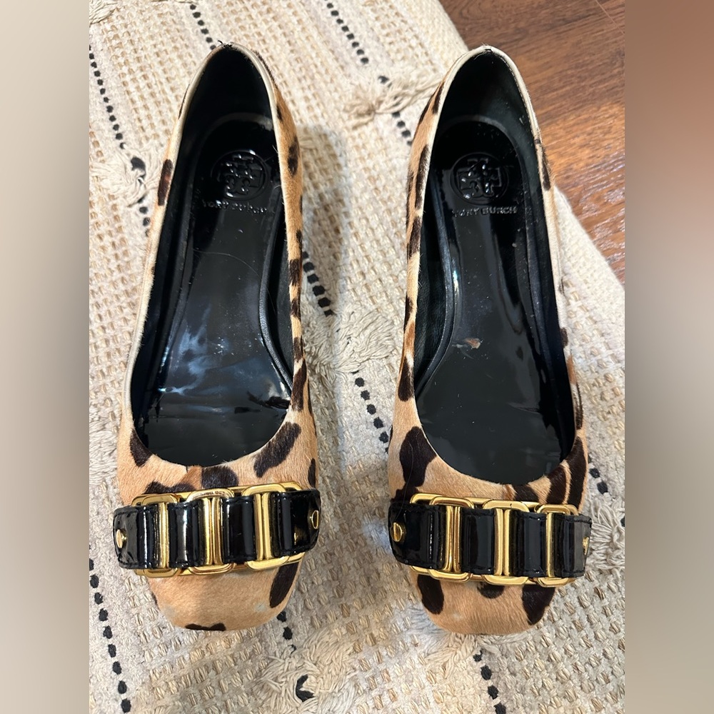 *RARE* Tory Burch Calf-Hair Leopard Flats